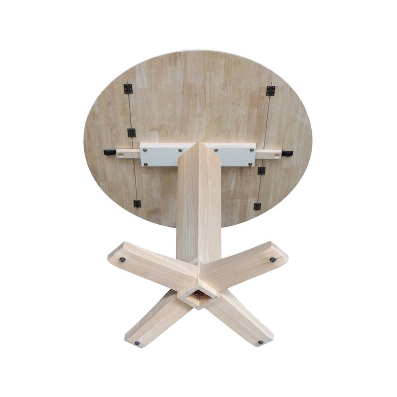 42 in Round Dual Drop Leaf Pedestal Counter Height Dining Table