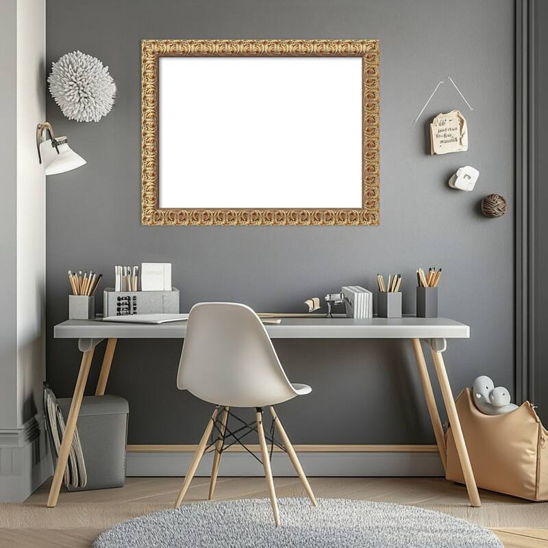Amanti Art Florentine Gold Framed Dry Erase Magnetic Board
