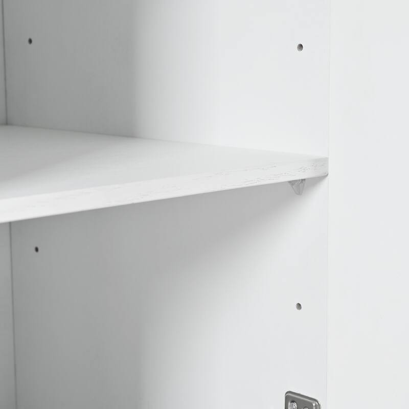 4-Door Sideboard Buffet Cabinet with Handleless Press-to-Open Design