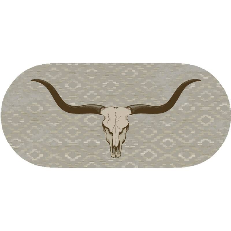 Cozy Cabin Longhorn Accent Rug - 20"x44"
