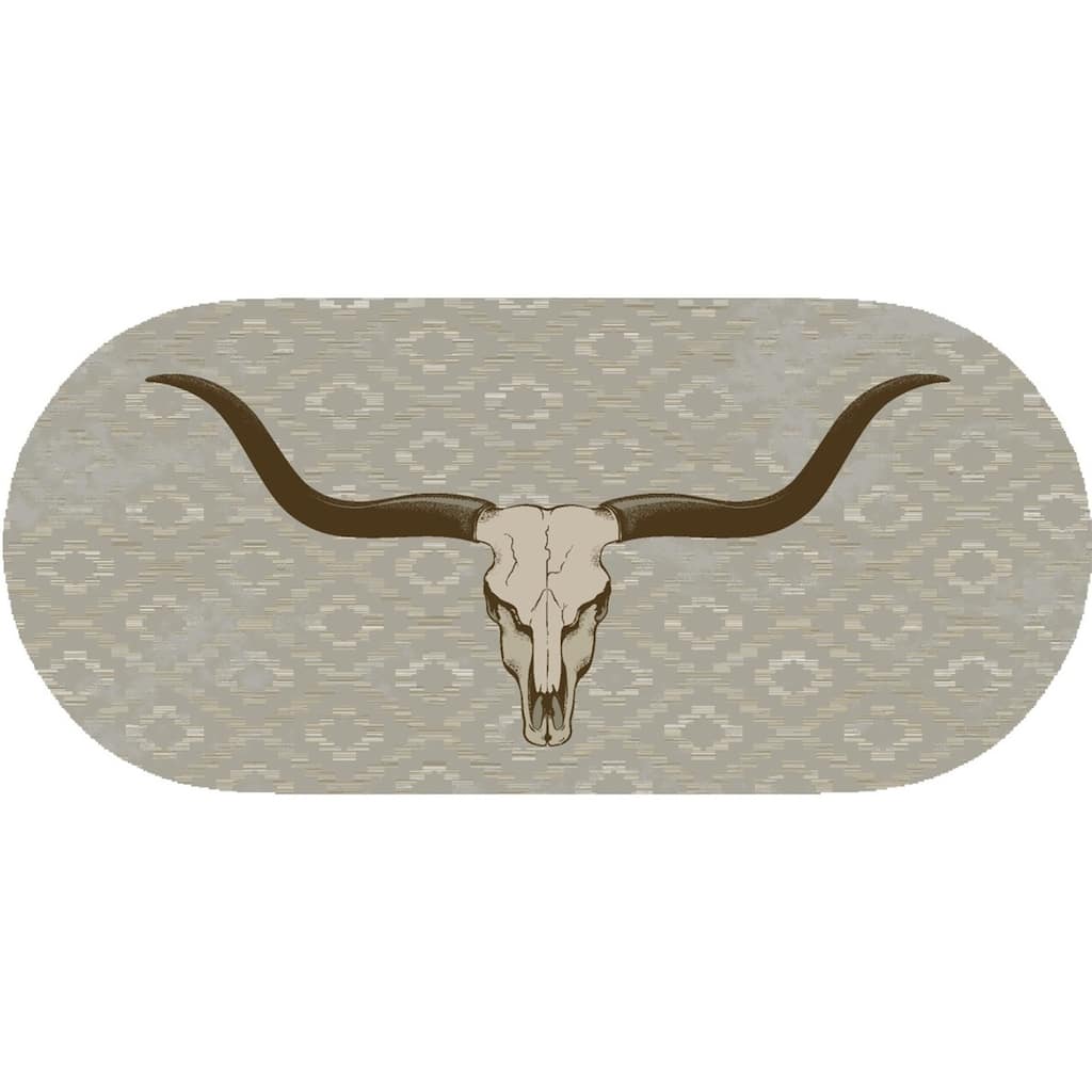 Cozy Cabin Longhorn Accent Rug - 20"x44"