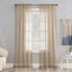 No. 918 Emily Voile Sheer Rod Pocket Curtain Panel, Single Panel - 59x84 - Oatmeal