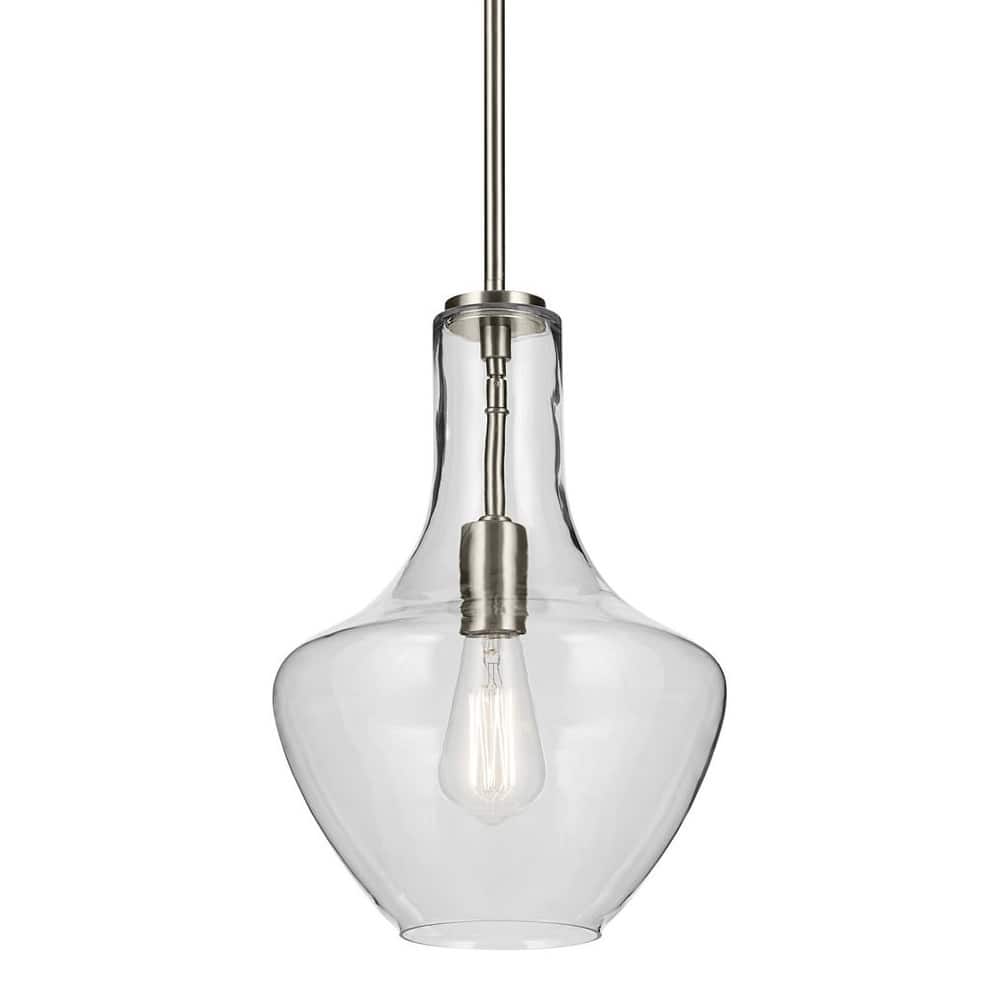 Kichler Everly Single Light 11" Wide Pendant with Clear Glass Shade