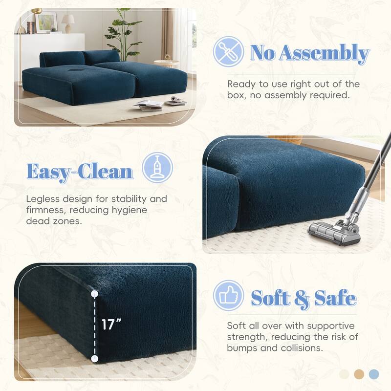 90 Inch Oversized Modular Sectional Sofa