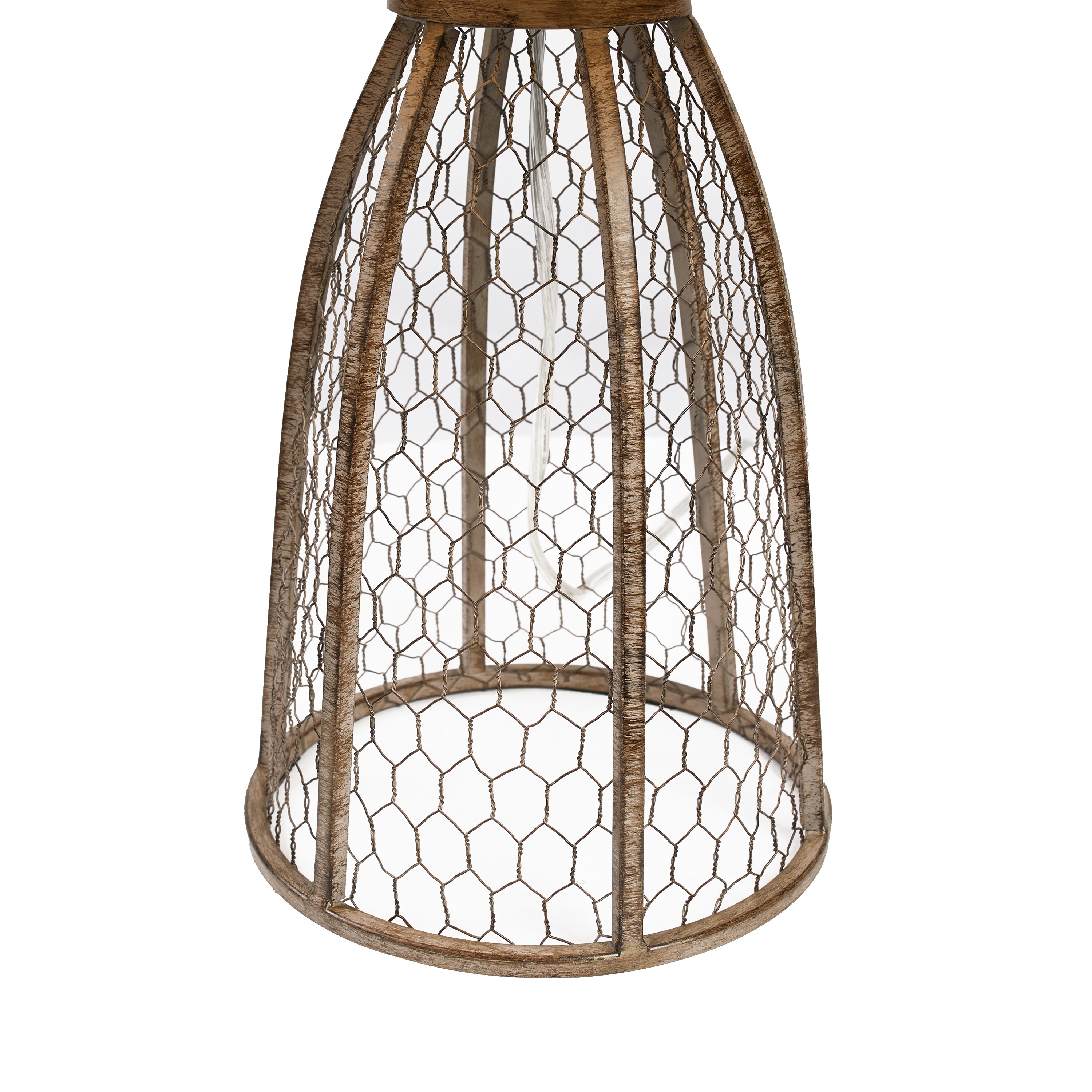 Shop Clay Chicken Wire And Metal Table Lamp Set Of 2 Overstock