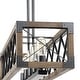 preview thumbnail 24 of 27, LALUZ Farmhouse 5-Light Rectangle Wood Chandelier Rustic Island Lights for Dining Kitchen Island