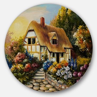 Designart Fairy House Landscape Circle Wall Art Overstock