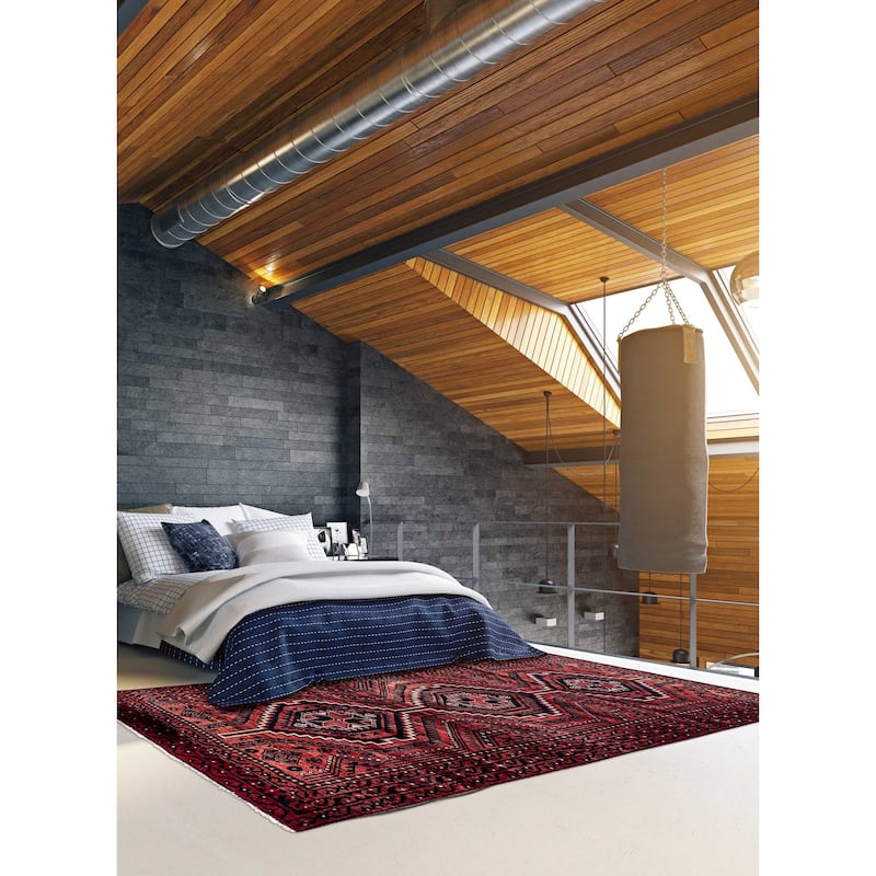 ECARPETGALLERY Hand-knotted Konya Anatolian Red Wool Rug - 5'5 x 8'6