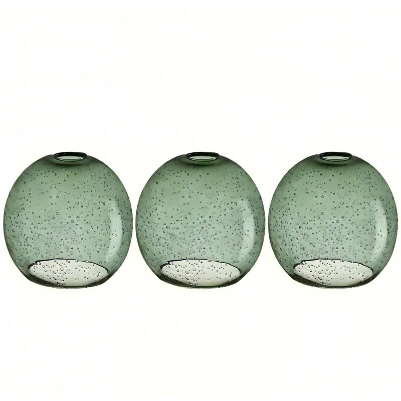Pendant Shade for Mini Pendant Light Chandelier Ceiling Light Fixture - 3 Pack - Light green with black spots