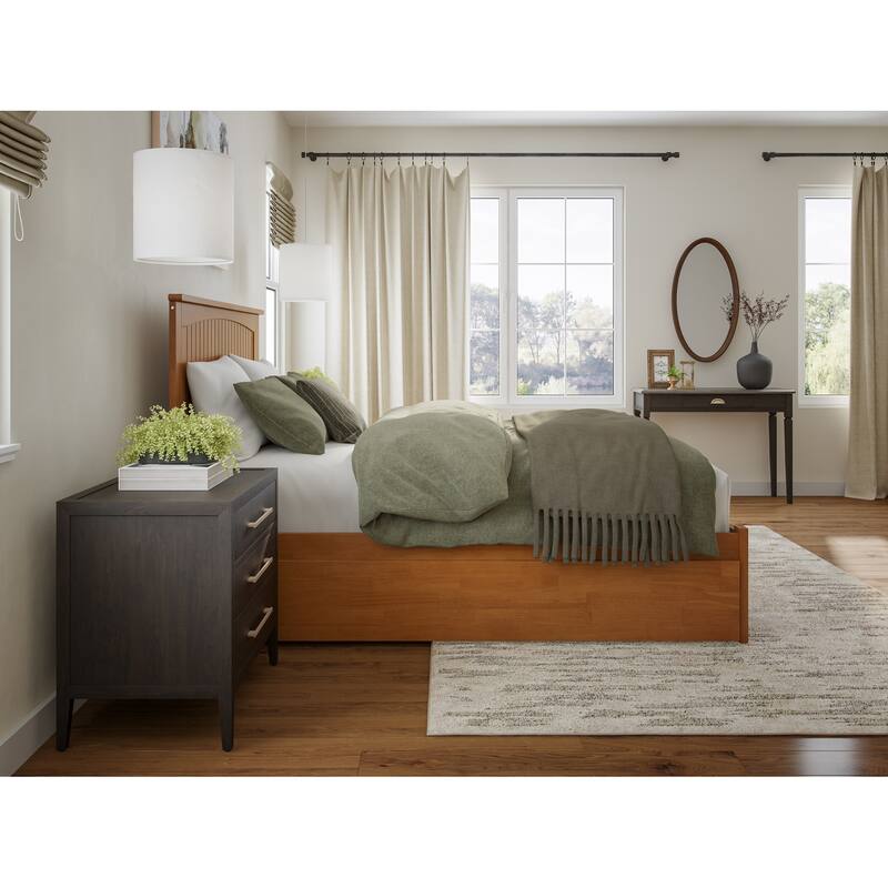 Nantucket Bed with Footboard and Twin Extra Long Trundle