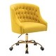 preview thumbnail 30 of 115, Lydia Swivel Height Adjustable Task Chair with Gold Base