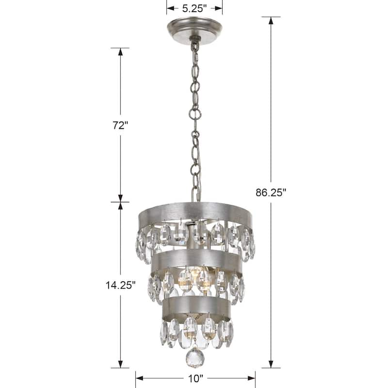 Crystorama Lighting Group Perla Single Light 10" Wide Mini Chandelier