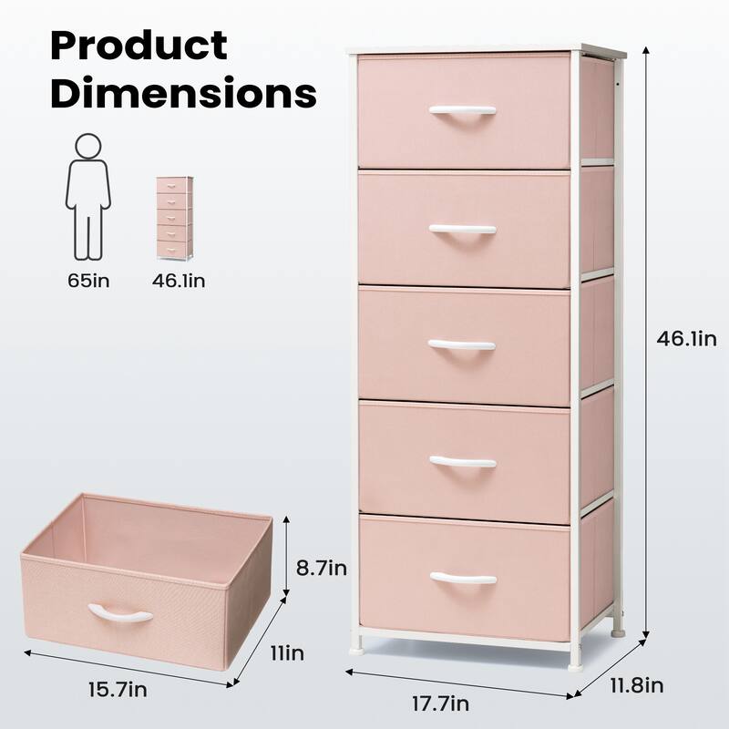 Pellebant 5 Drawers Vertical Storage Tower Organizer