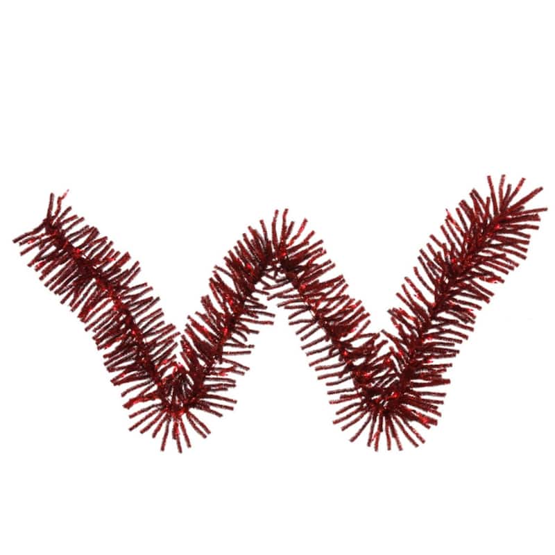 9' x 10" Ruby Red Spruce Artificial Christmas Garland Clear Lights