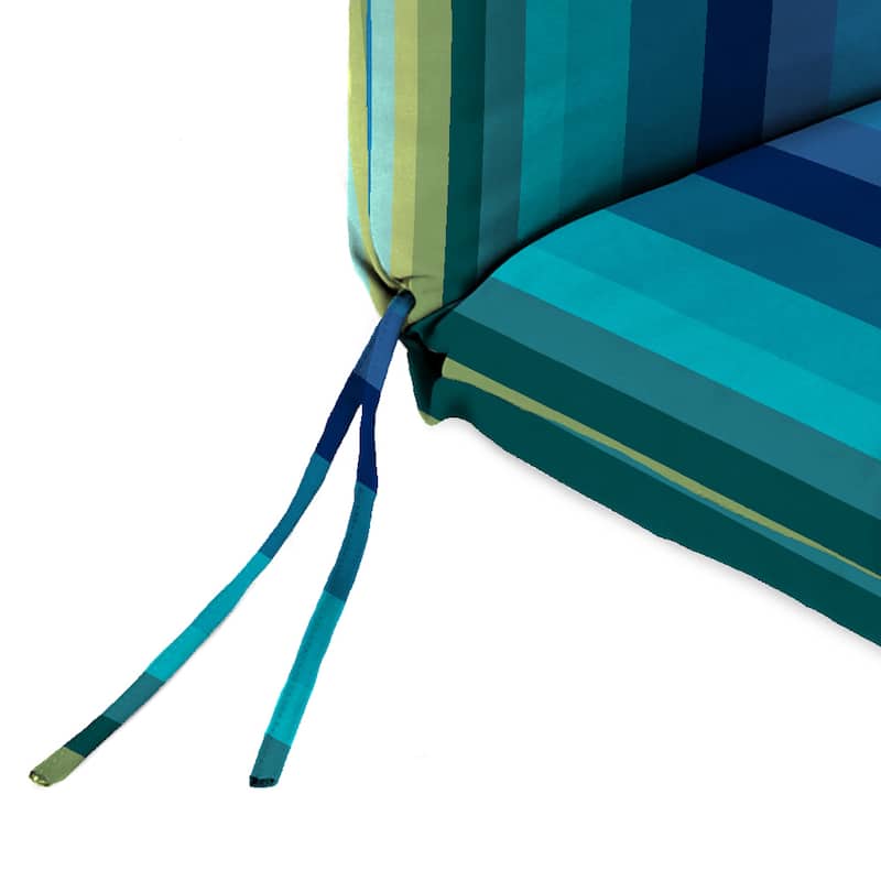 22" x 44" Outdoor Chair Cushion with Ties and Loop - 44'' L x 22'' W x 4'' H