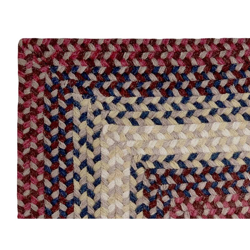 Better Trends Woodbridge Braid 100% Wool Stain Resistant, Double Sided Reversible Oval Indoor Area Utility Rug