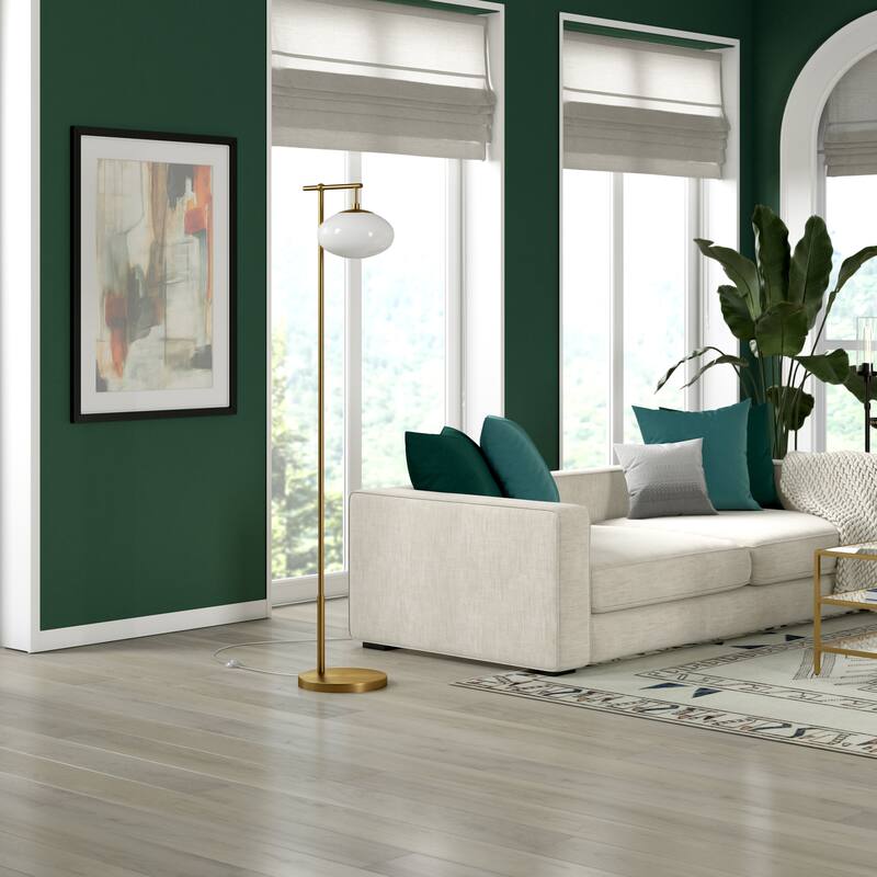 Blume 68" Tall Floor Lamp with Glass Shade