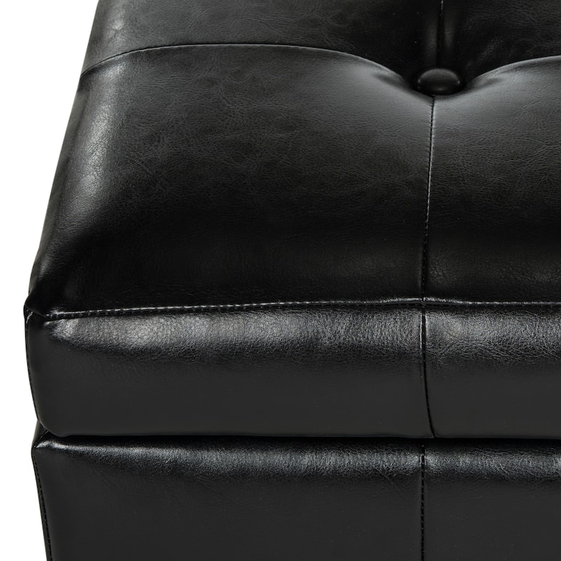 SAFAVIEH Lissa Storage Tufted Ottoman Bench