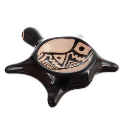 Novica Handmade Vicús Turtle Ceramic Catchall