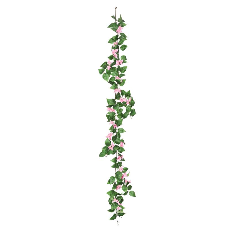Pink Artificial Bougainvillea Flower Garland Hanging Vine 6ft - 72" L x 8" W x 3" DP