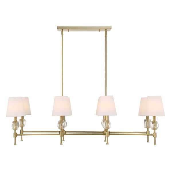 slide 2 of 16, Uttermost Arques 8 Light Linear Chandelier - 48"W x 18.125"D x 14.5"H