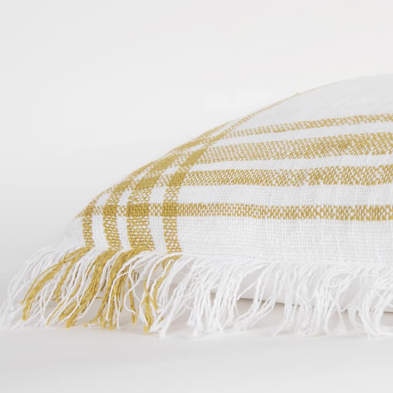 Plaid Woven Cotton Pillow Cover