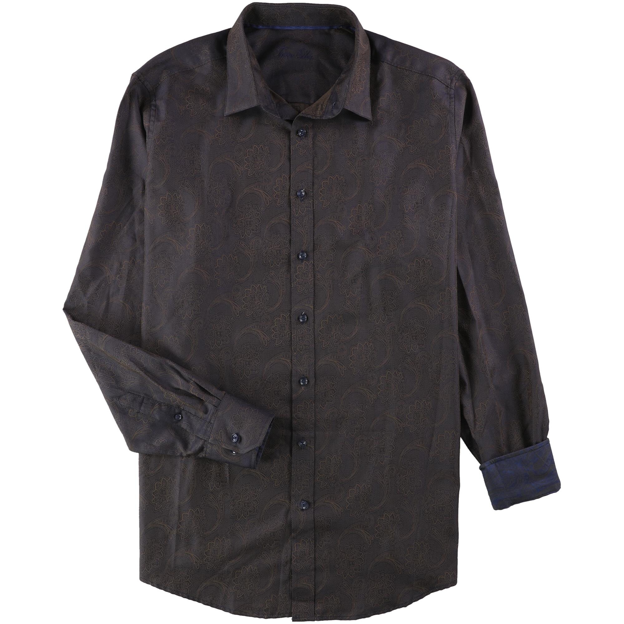 Tasso Elba Mens Tonal Paisley Button Up Shirt, Brown, LT - Bed Bath & Beyond - 42409530 Tasso Elba Mens Tonal Paisley Button Up Shirt, Brown, LT - Bed Bath & Beyond - 42409530