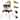 Costway 5-in-1  Baby High Chair Infant Wooden Convertible Chair - 24.5'' x 24.5'' x 39.5''