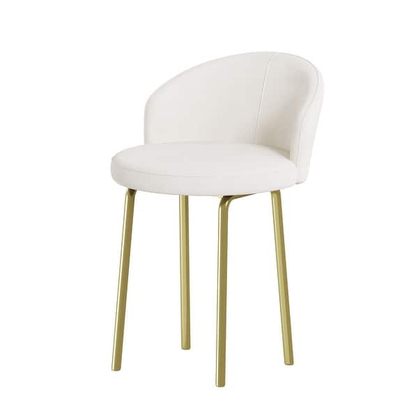 Cream And Gold Dressing Table Chair Vanity Desk Chair Set, Wood Makeup  Table With Large Drawers
