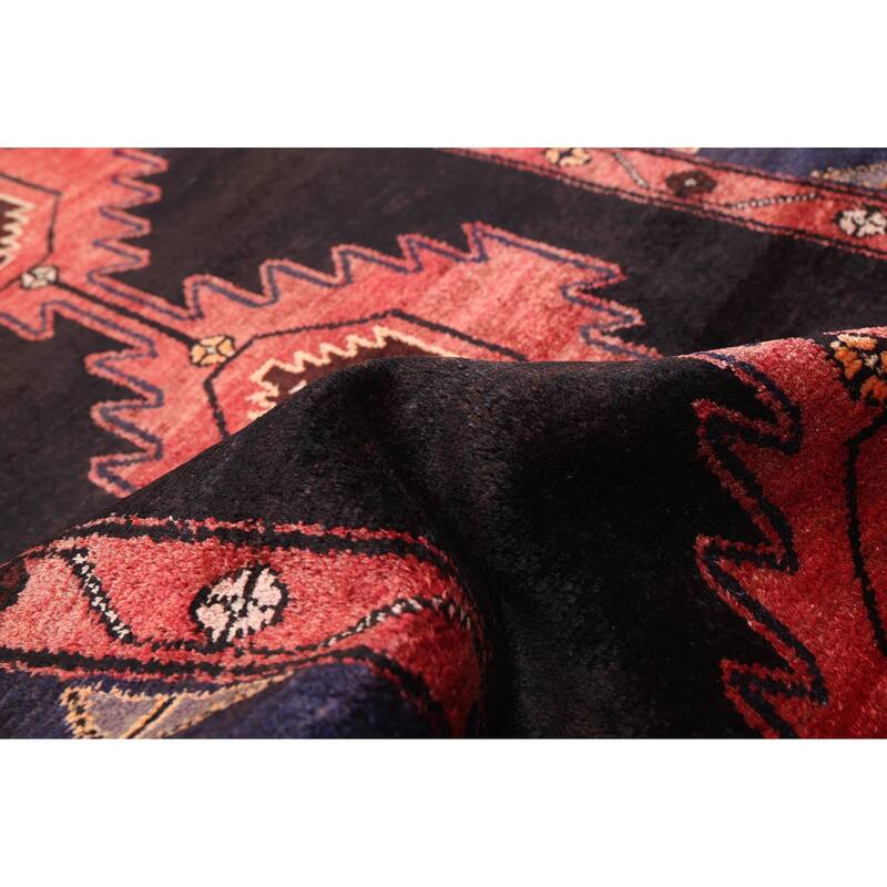 ECARPETGALLERY Hand-knotted Konya Anatolian Black, Red Wool Rug - 3'7 x 9'7