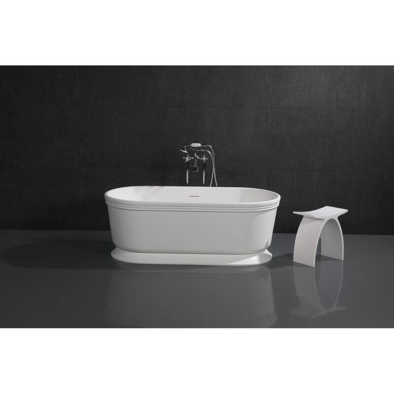 Traditional Freestanding Tub Faucet with Supply Line and Stop Valve