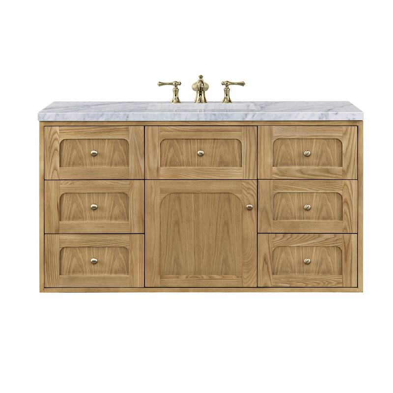 James Martin Vanities Laurent 48" Single Vanity, Light Natural Oak