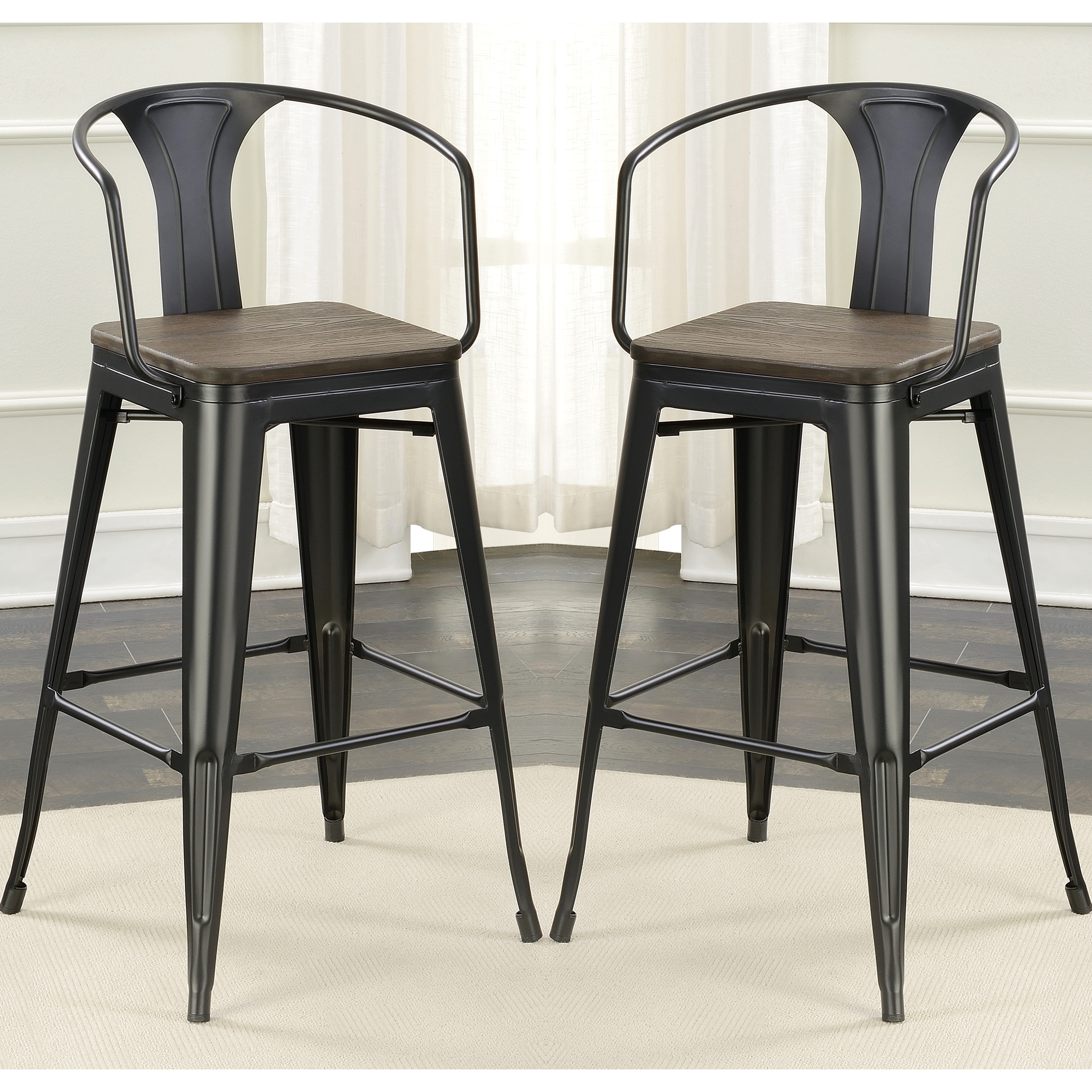 Industrial farmhouse bar clearance stools