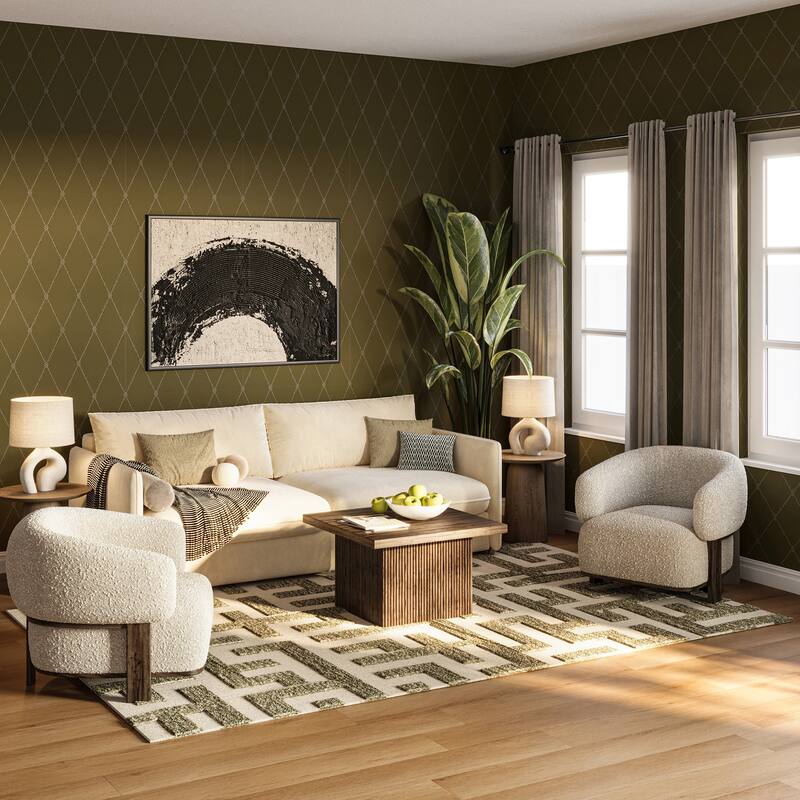 Carmeon Hamilton Riel Bohemian Geometric Wool Rug