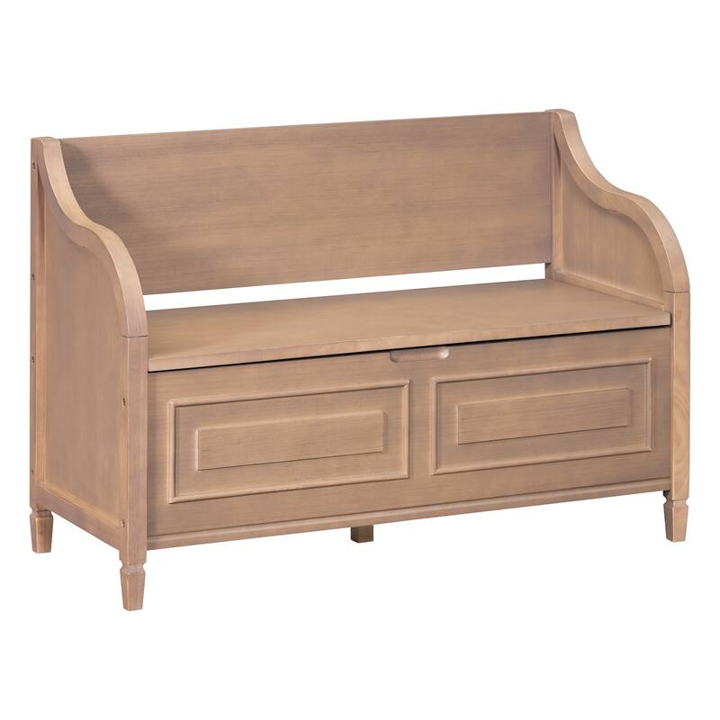 Rustic Style Solid wood Entryway Multifunctional Storage Bench