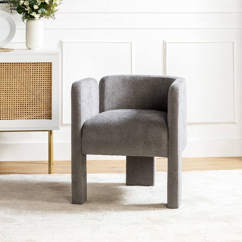 Friedrich Modern Left-facing Cutout Dining Chair with Three-legged Design By HULALA HOME