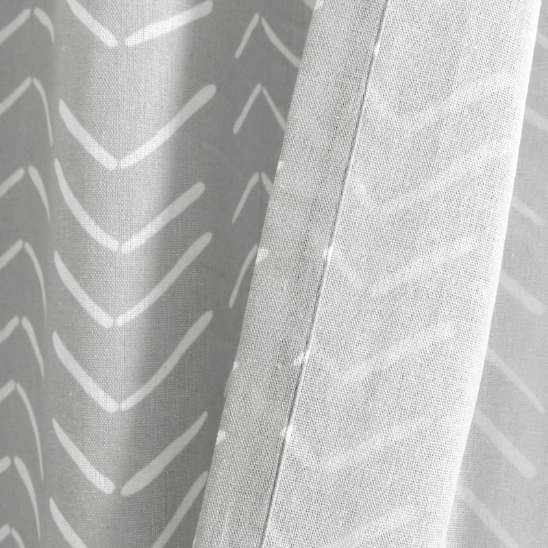 Lush Decor Hygge Modern Arrow Linen Look Shower Curtain Single