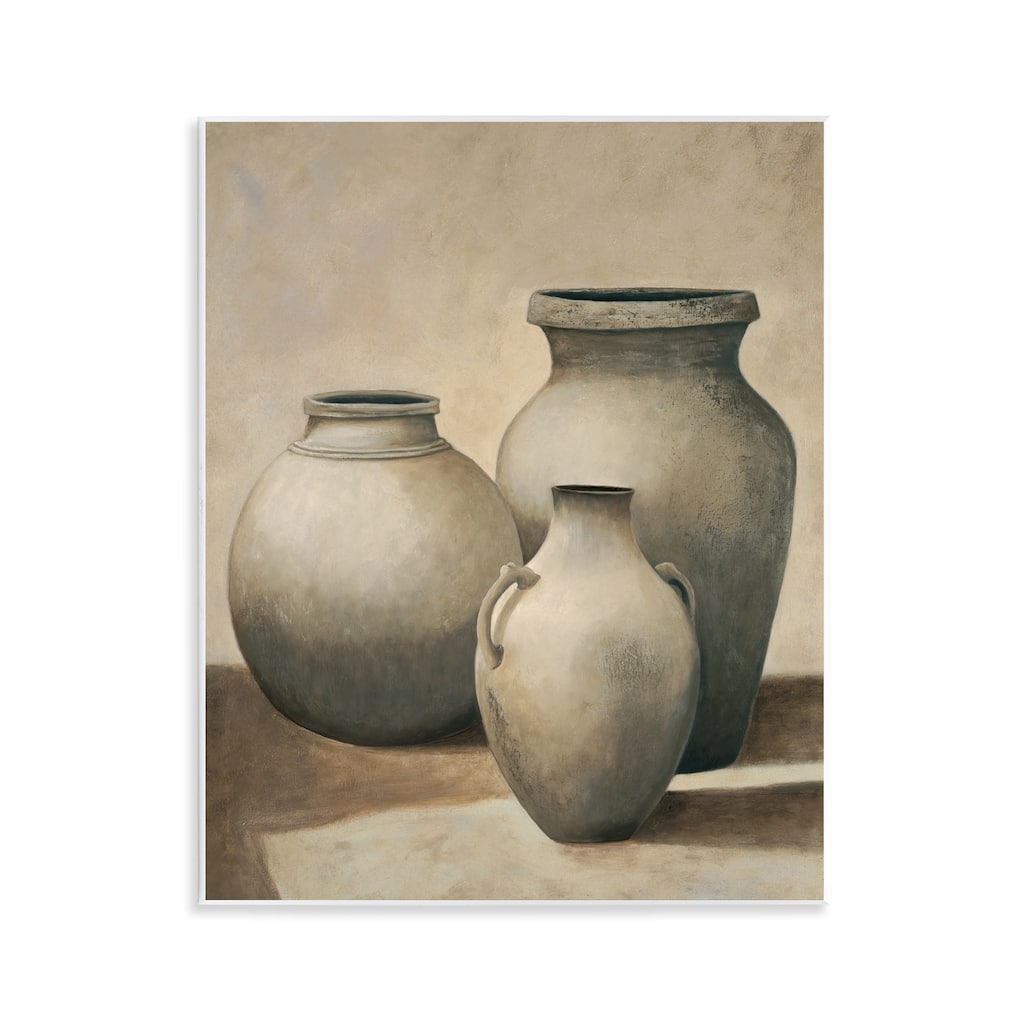 Stupell Trio of Vases Still Life Wall Plaque Art Design By André Mazo