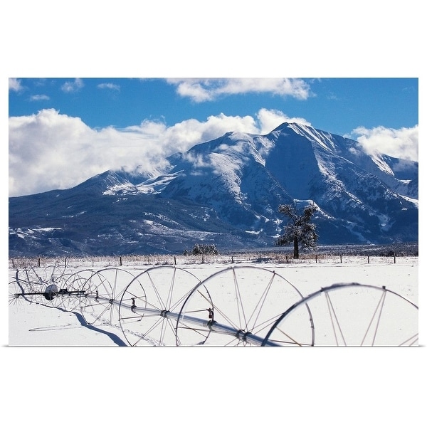"Mount Sopris over ranch in Carbondale, CO" Poster Print