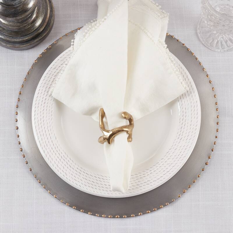 Twigs Design Napkin Rings (Set of 4)