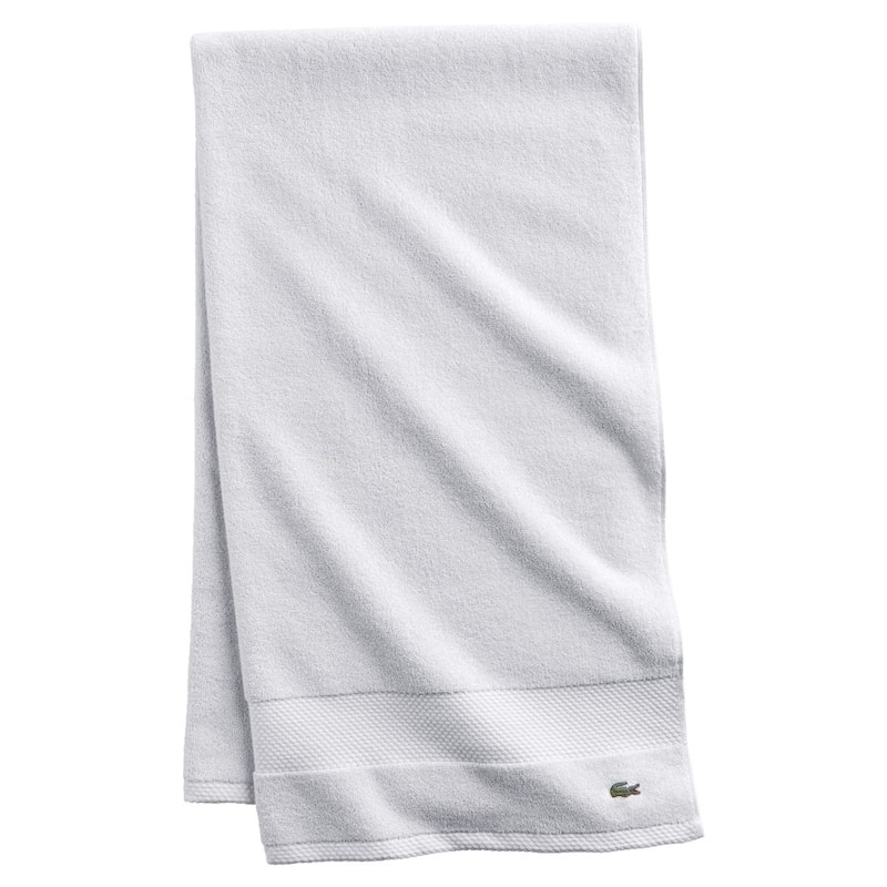 Lacoste Heritage Supima 100% Cotton Bath Towel - White