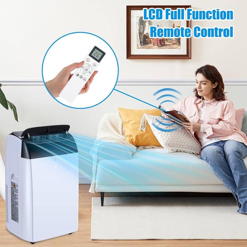 14000 BTU Portable Air Conditioners with Remote Control, 3-in-1 Free Standing Cooling AC Unit with Fan & Dehumidifier