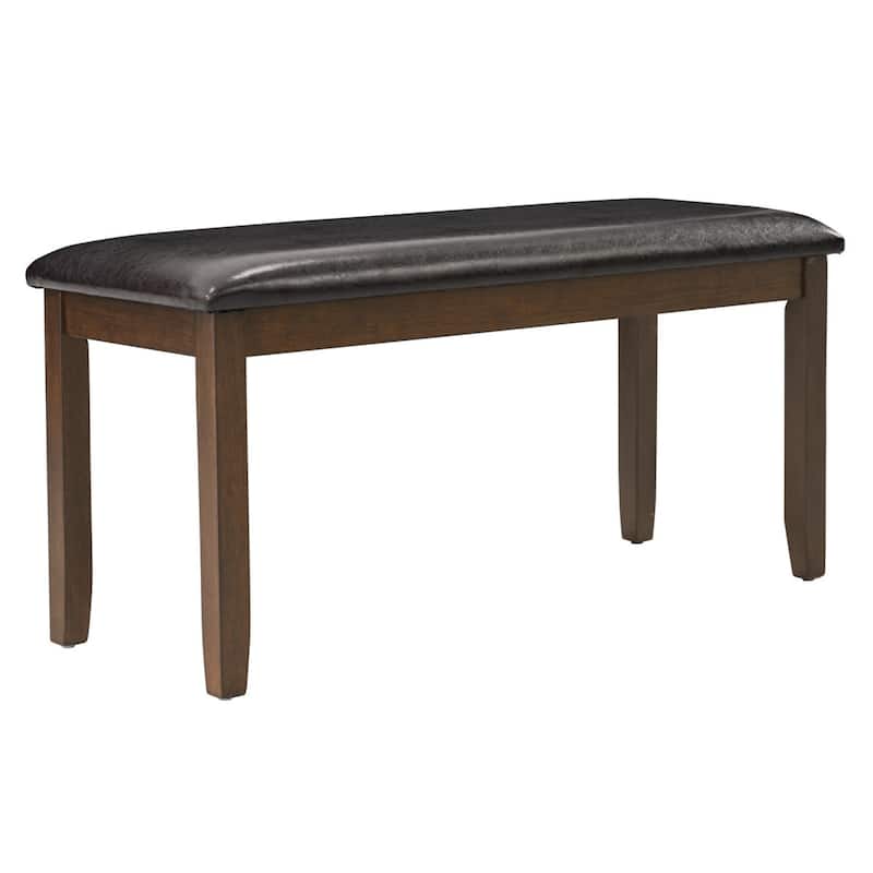 Farmhouse Rustic Style Wooden Dining Table Set with Upholstered Chairs