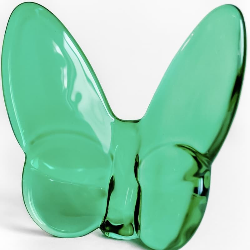 HomeRoots 3" Green Crystal Butterfly Figurine Tabletop Sculpture