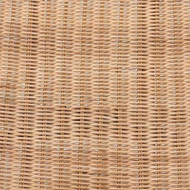 Herrara Modern Bohemian Natural Brown Antique Rattan Foldable Lounge Chair