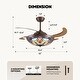 preview thumbnail 33 of 49, Smart Tiffany Stained Glass Retractable Led Ceiling Fan