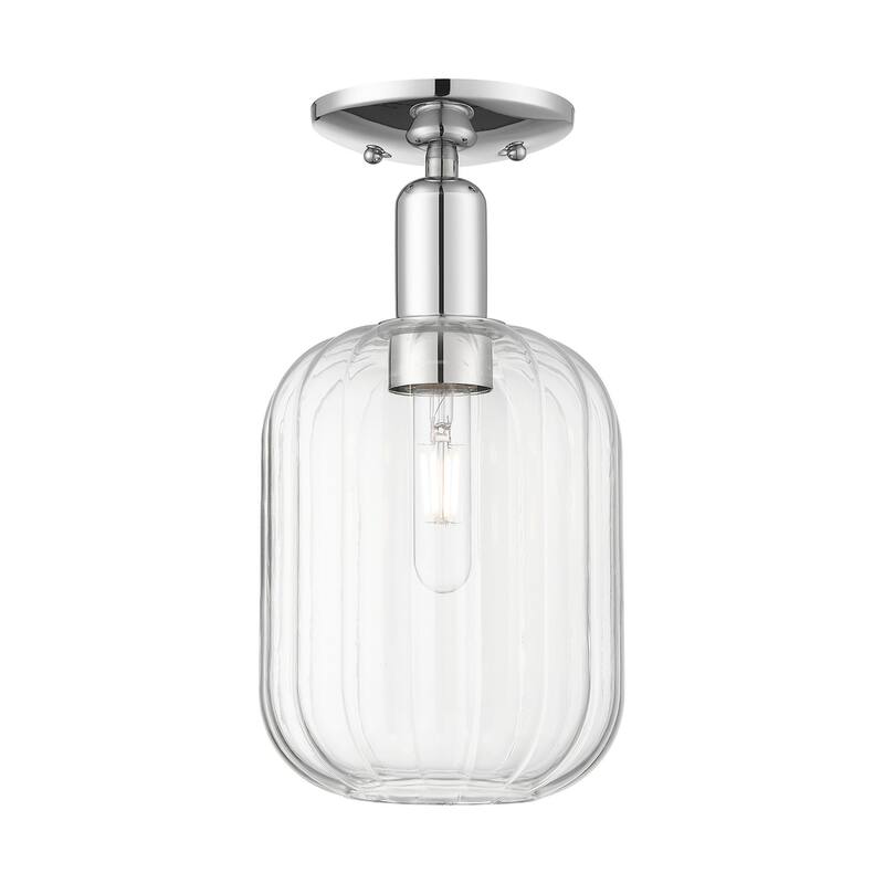 Innovations Lighting 716-1C-13-7 Preston Semi-Flush Preston 7" Wide - Polished Chrome / Clear