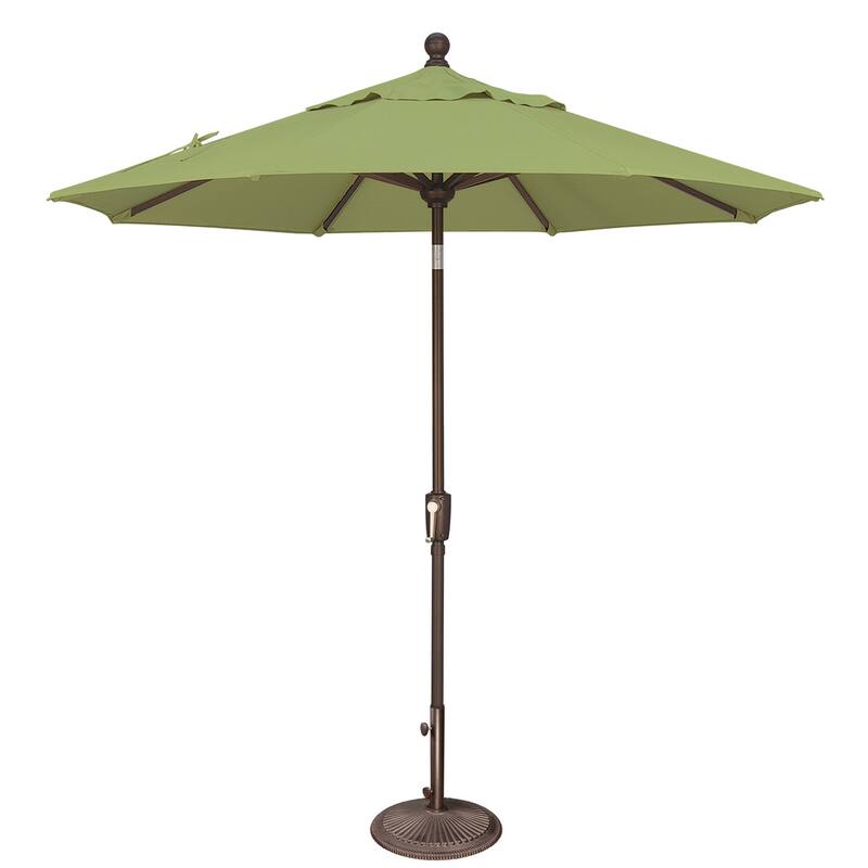 SimplyShade Catalina 7.5-inch Octagon Push Button Tilt Umbrella - Ginkgo - Sunbrella Canopy