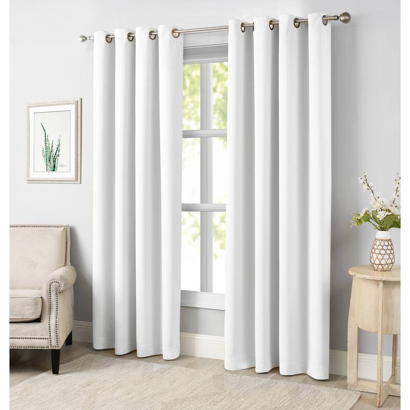 Window Curtains With Blackout Design (Set of 2) - 52"x108" - White