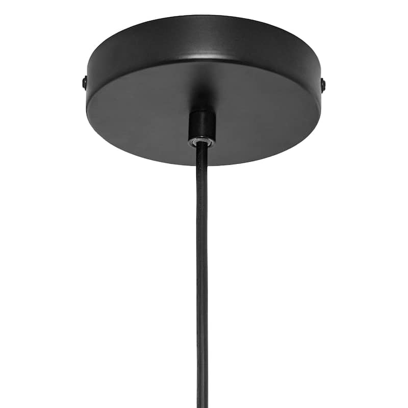 Alan River of Goods Black and Gold Metal Mesh Drum Shade 5.25-Inch Pendant Light - 5.25" x 5.25" x 13/61"